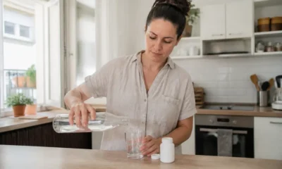 Une personne prépare un verre d'eau en cuisine pour sa cure Epycure perte de poids avis au quotidien