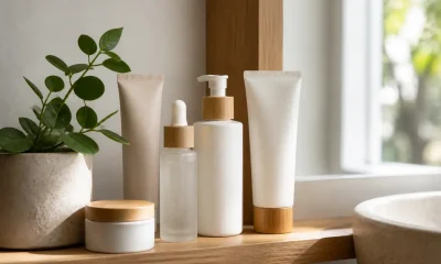 Purito avis sur les soins du visage pour peaux sensibles posés sur une étagère